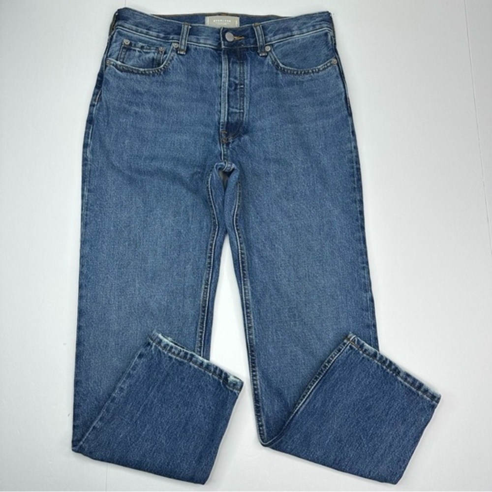 Everlane The Relaxed‎ Straight Fit Organic Cotton Jeans Blue High Rise Waist 30